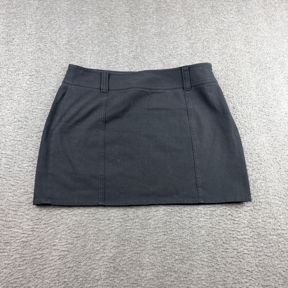 Express Stretch Black Mini Skirt Size 7/8 Side Zip Casual Workwear Classic